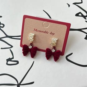 新年红系列甜美可爱银针耳环-纪念日百货门店同款168943993