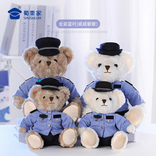 【边检/移民局小熊（可定制）】儿童毛绒公仔玩具创意毛绒小熊玩偶布娃娃送礼礼品礼物 商品图4