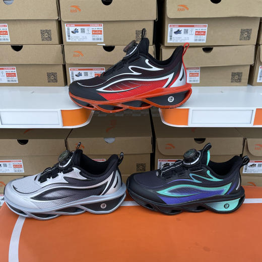 安踏儿童运动鞋2026春新年款男大童BOA旋钮防滑跑步鞋 312615515L 商品图0