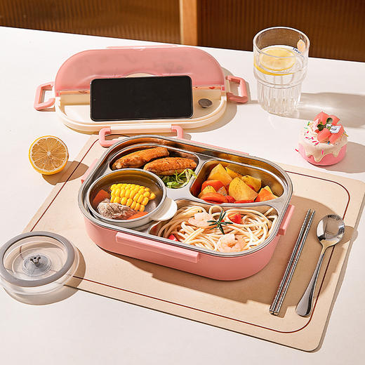 摩登主妇316L不锈钢保温饭盒小学生专用便当盒餐盒 商品图2