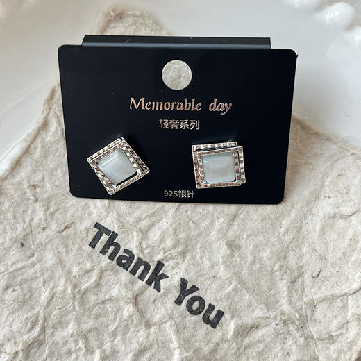 简约冷淡风猫眼系列银针耳环-纪念日百货门店同款168197863 商品图2