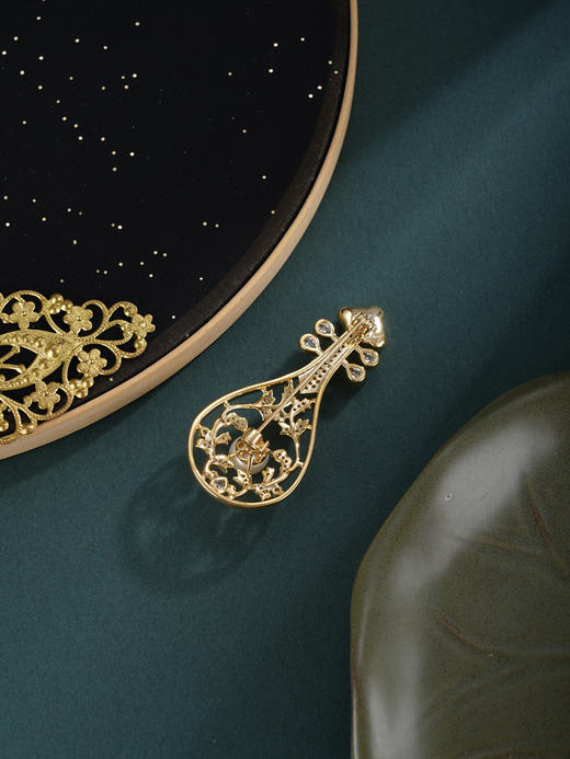 子佩集【琵琶妙韵】珍珠惜王妃胸针【XXXZ238】7.5mm珠镀金2601 商品图4