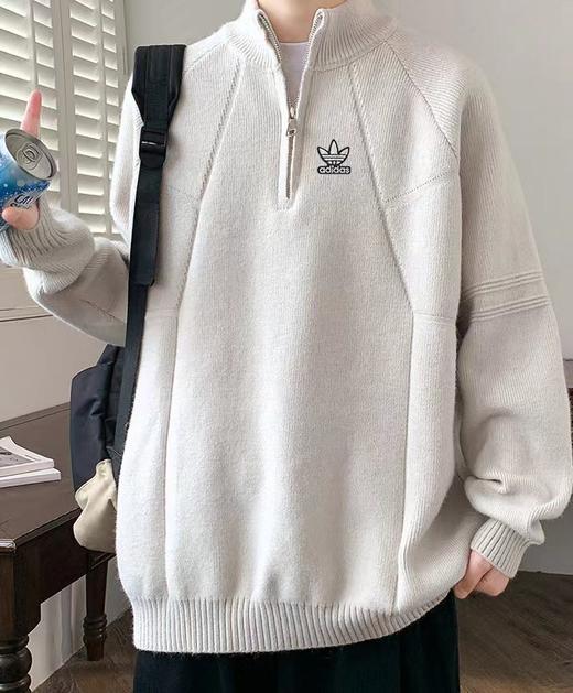 F011235三叶草毛衣针织衫男女同款时尚休闲针织毛衣 商品图5