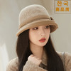 丁摩 赫本风卷边蝴蝶结羊毛渔夫帽子女韩国秋冬轻奢保暖礼帽盆帽潮5ZF-3126 商品缩略图4