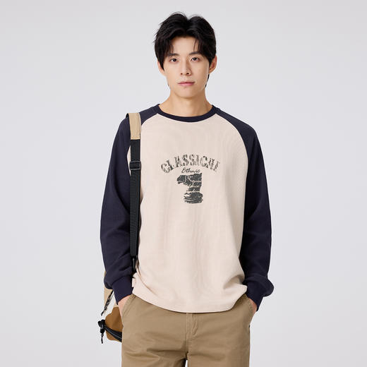 gxgjeans 男装【肌理感】男士长袖T恤25秋款柔软亲肤透气日常百搭青少年上衣K&C 商品图2