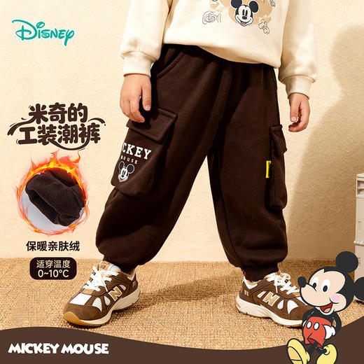 迪士尼男童加绒长裤XD4DK033 商品图0