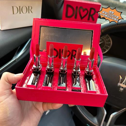 F011225情人节礼物蓝金口红五支装Love限定化妆镜礼盒 商品图0