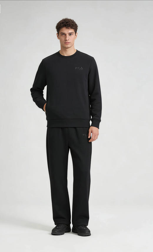 男女同款FL加绒直筒松紧腰卫裤 商品图14