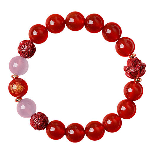 2026马年·十二生肖玛瑙玉髓朱砂手链 ，本命佛+朱砂+玛瑙+玉髓+搭配三和六和的专属生肖【预售2.24发货】 商品图4