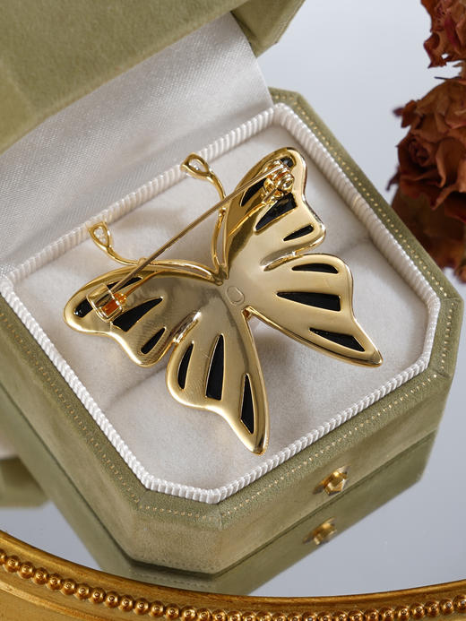 子佩集【蝶舞芳华】珍珠惜王妃胸针【XXXZ246】8mm珠螺钿蝴蝶镀金2601 商品图5