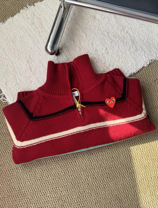 F011263日系秋冬氛围感半拉链宽松针织毛衣 商品图9