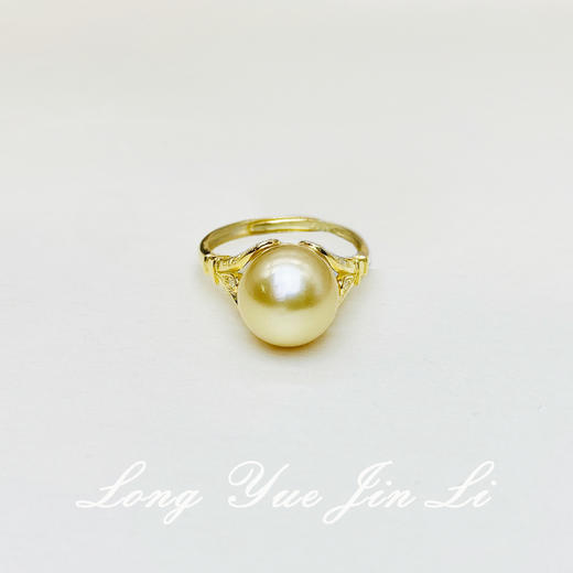 S925珍珠戒指（海水南洋金珠）；10-11mm 商品图0