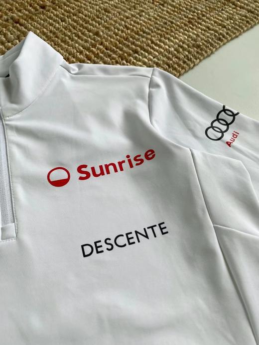 F011222运动休闲男女情侣款半拉链薄绒保暖内搭长袖针织衫卫衣 商品图4