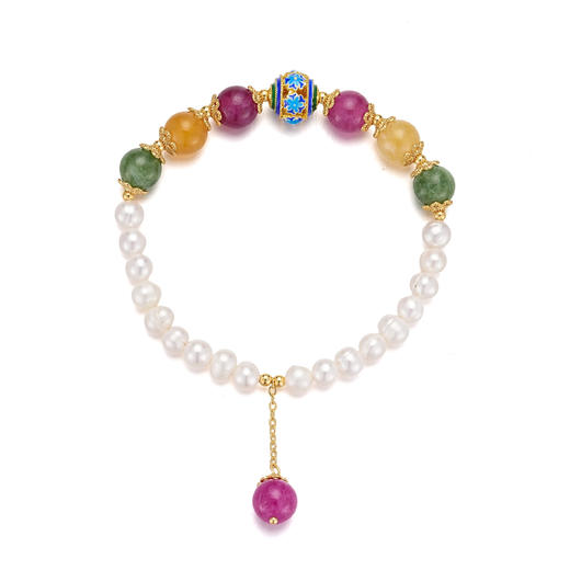 【霓虹·珍珠手串】天然复古淡水珍珠手链 送妈妈送爱人 商品图4