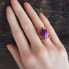 AU750玫瑰金镶钻镶天然细腻皇冠造型紫罗兰舒俱来戒指18.8*14.7MM（皆取最大值）11号（戒圈可改）120126XY04 商品缩略图8