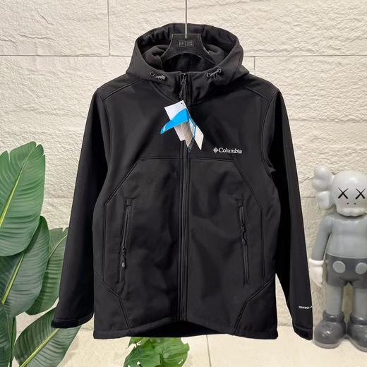 F011221软壳加绒冲锋衣情侣款防水防风休闲连帽内里加绒加厚外套 商品图7