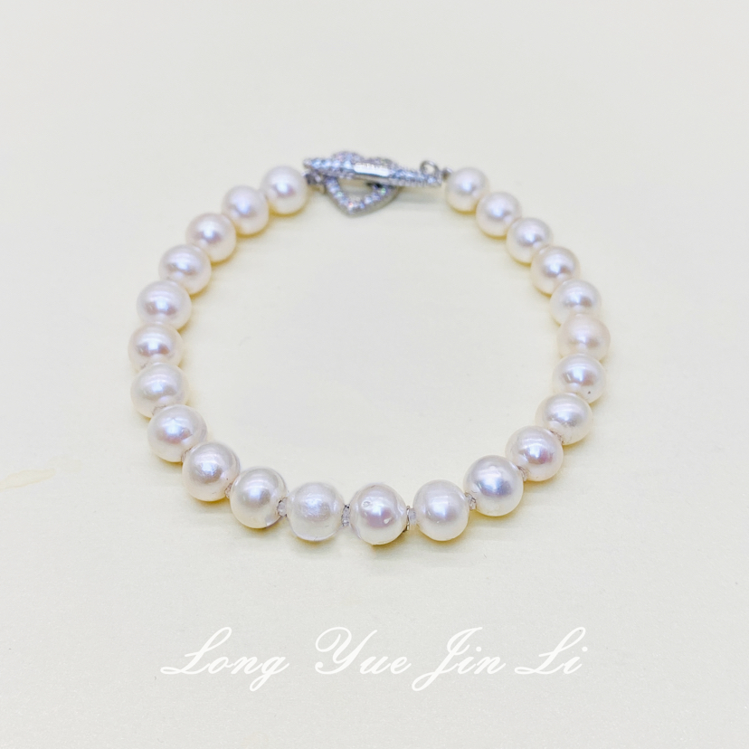 珍珠手链（淡水）；6-7mm