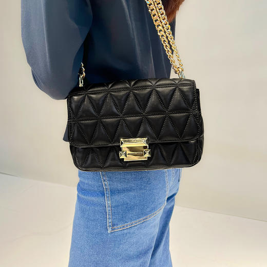 190864491219 迈克高仕MICHAEL KORS MK/Sloan小号羊皮链条单肩斜挎菱格包【22*7*13cm	】 商品图4
