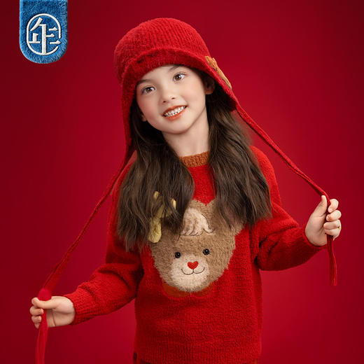 【甜心蓓尔针织帽】年衣儿童帽子冬季新款新年护耳保暖卡通毛线帽 商品图2