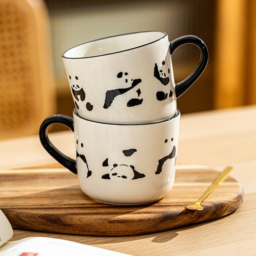 摩登主妇mototo熊猫陶瓷马克杯生日礼物水杯伴手礼杯子家用咖啡杯 商品图0