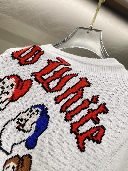 F011219联名款白雪公主图案提花圆领套头毛衣男女同款 商品图7