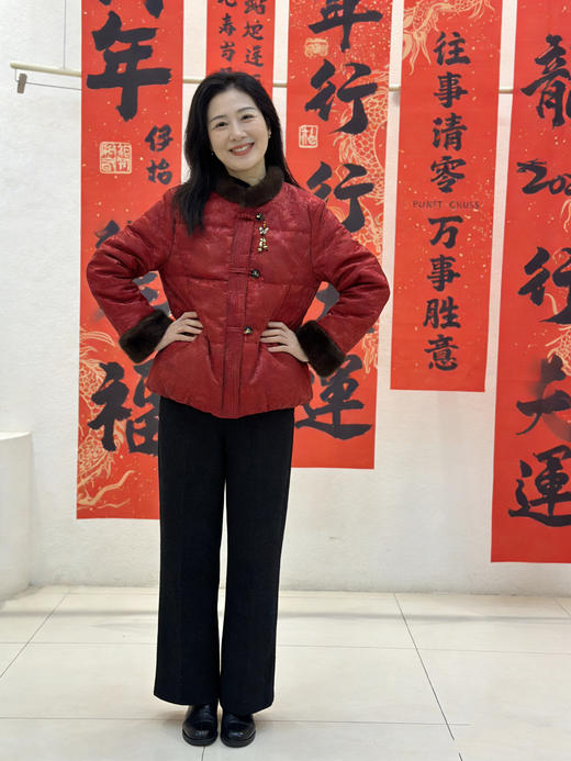 妈妈婆婆新年仪式感加绒夹棉厚款国风棉服 商品图2