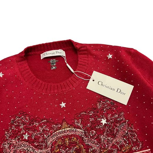 F011213节日限定大刺绣贴钻针织女款圆领毛衣 商品图7