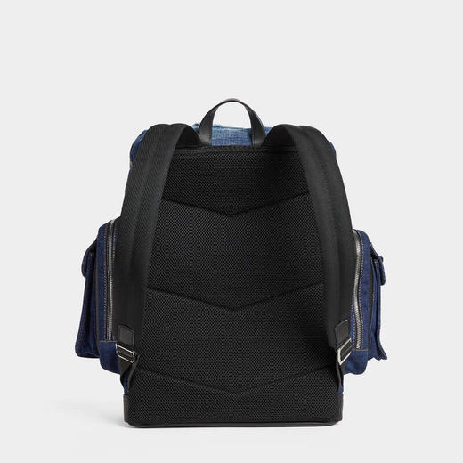 DSQUARED2 男士徽标贴片牛仔双肩包 牛仔蓝 BPM0128 10106739 M2498 商品图1