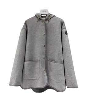 女款羊毛呢羽绒二合一外套hu018