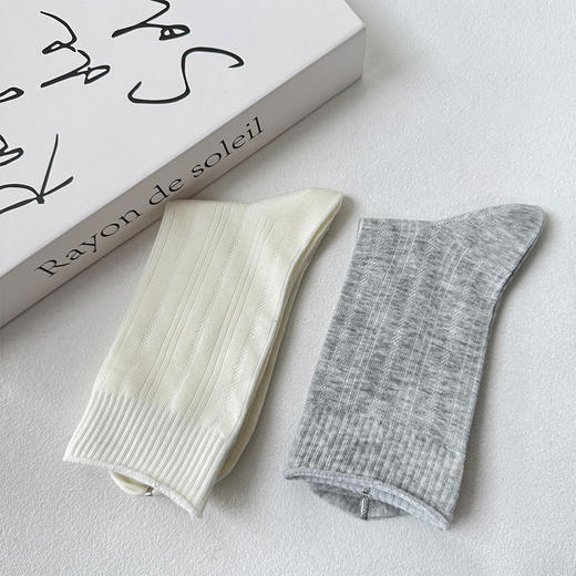 基础-简约罗口卷边净色女袜纪念日百货门店同款168494964 商品图3