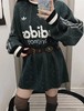 F011269撞色三叶草宽松剪裁针织套头毛衣男女同款 商品缩略图3
