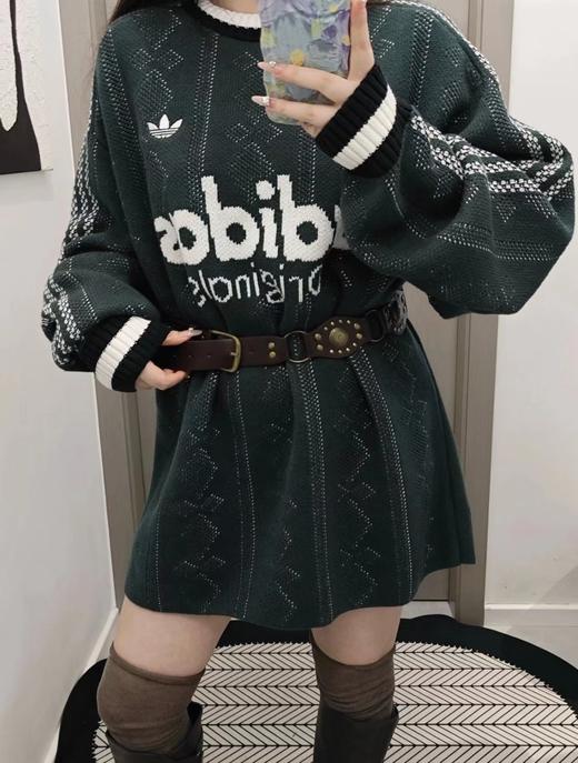 F011269撞色三叶草宽松剪裁针织套头毛衣男女同款 商品图3