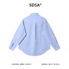 SDSA男士秋冬新款痞帅男装韩版简约宽松条纹翻领长袖时尚百搭衬衣 商品缩略图4