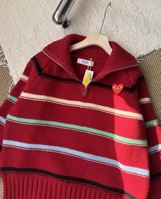 F011263日系秋冬氛围感半拉链宽松针织毛衣 商品图11