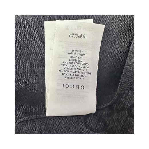 GUCCI 女士羊毛真丝围巾 165904炭灰色 商品图3