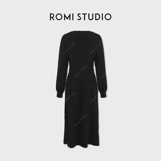 ROMI STUDIO“自信优雅”羊毛锦纶混纺两侧开叉连衣裙 RWDSL62175 商品图1