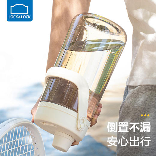6943819158156 乐扣乐扣Lock&Lock 大容量提手户外运动水壶大肚杯塑料吸管水杯便携男女吸管杯【白色1500ml】 商品图3