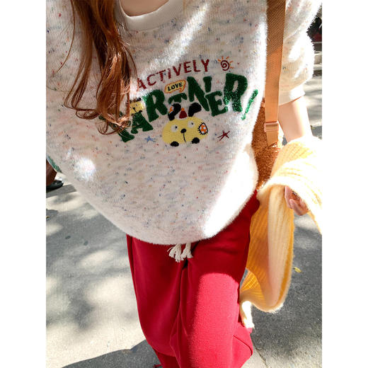 <曾小咸推荐>现货秒杀 ！微信超特价！韩系字母刺绣加绒卫衣 日常199.99 立减110 秒杀89.99！！ 商品图3