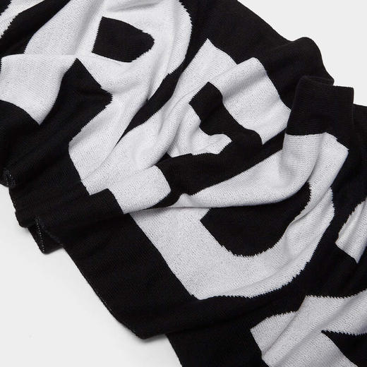 DSQUARED2 男士字母徽标提花羊毛针织围巾 黑色 KNM0201 01W05506 2124 商品图2