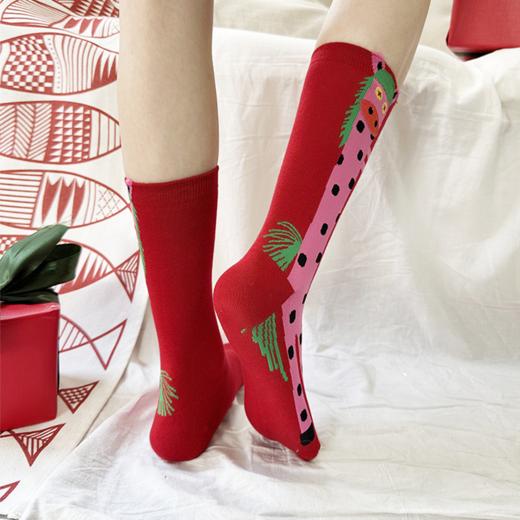 壁虎瑜伽【2601WZ495】一马当先喜庆大红袜【5天发货】 商品图4