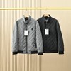 蒙口2026春秋新款桑蚕丝轻薄立领男士菱形格棉服外套 商品缩略图0