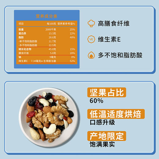 中粮山萃每日坚果A  高膳食纤维  颗粒饱满  喷香酥脆 750g 商品图3