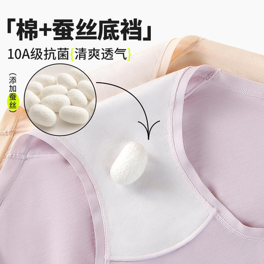 樱姿娜第三代铂金蚕丝裤BLA001 轻柔软糯加长桑蚕丝底裆 吸湿透气上身无痕无感高弹0束缚 6条礼盒装 商品图2