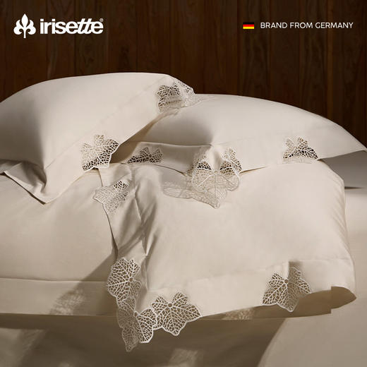 品牌直发 irisette 100S全棉蕾丝套件 伊莲娜（床单款）/（床笠款） 珍珠白 商品图11