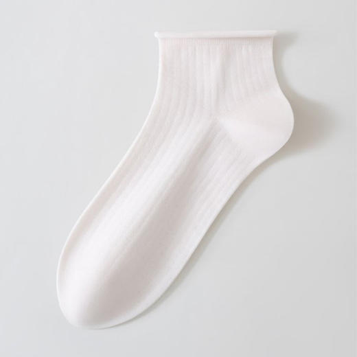 基础-简约纯色百棉卷边短袜女袜-纪念日百货门店同款168495043 商品图1