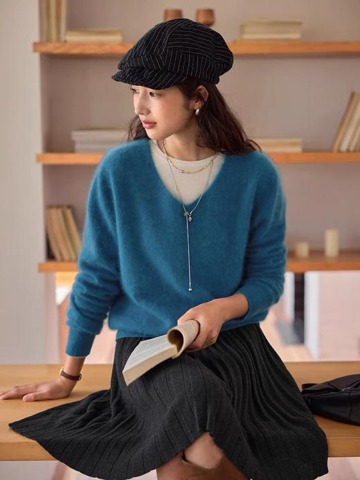 无缝一体工艺拉毛羊毛衫｜澳洲羊毛、山羊绒黄金配比，软糯舒适 商品图5