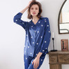 春上新爱帝女式丝滑缎面仿真丝爱心小印花长袖家居服套装 商品缩略图2