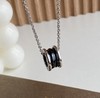 独家对版CNC数控精雕 精工高定 宝格丽BVLGARI 慈善款小红人项链 黑陶瓷搭配银色的设计  男女同款 百搭且优雅知性气质，经典款绝对不会出错！ 商品缩略图0
