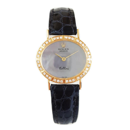 【95新】ROLEX 劳力士4081手动机械机芯25MM（女款）切利尼系列18K黄金；后镶钻石表圈 251225NJS25 商品图0