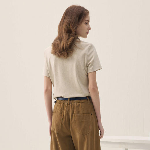 谜底原创T恤短袖2026年春季新品钉钻缝珠趣味章仔百搭女261MT0214 商品图2